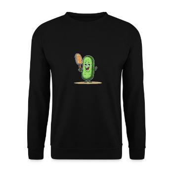 Pickleball Picklepaddle Pickle Sport - Unisex Sweatshirt - black - Front - Alina (178cm) & Michal (187cm)