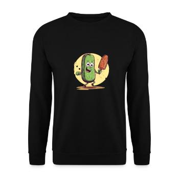Pickleball Picklepaddle Pickle Sport - Unisex Sweatshirt - black - Front - Alina (178cm) & Michal (187cm)