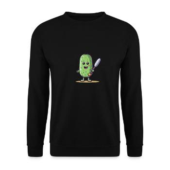 Pickleball Picklepaddle Pickle Sport - Unisex Sweatshirt - black - Front - Alina (178cm) & Michal (187cm)