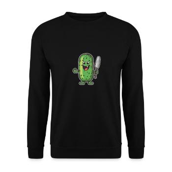 Pickleball Picklepaddle Pickle Sport - Unisex Sweatshirt - black - Front - Alina (178cm) & Michal (187cm)