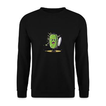 Pickleball Picklepaddle Pickle Sport - Unisex Sweatshirt - black - Front - Alina (178cm) & Michal (187cm)