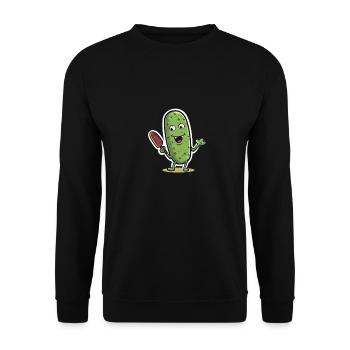 Pickleball Picklepaddle Pickle Sport - Unisex Sweatshirt - black - Front - Alina (178cm) & Michal (187cm)