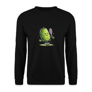 Pickleball Picklepaddle Pickle Sport - Unisex Sweatshirt - black - Front - Alina (178cm) & Michal (187cm)