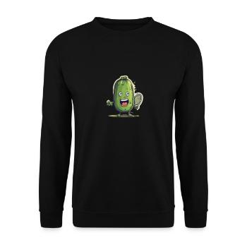 Pickleball Picklepaddle Pickle Sport - Unisex Sweatshirt - black - Front - Alina (178cm) & Michal (187cm)