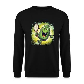 Pickleball Picklepaddle Pickle Sport - Unisex Sweatshirt - black - Front - Alina (178cm) & Michal (187cm)