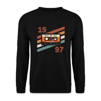 1997 rétro vintage anniversaire - Sweat-shirt Unisexe - noir - Devant - Alina (178cm) & Michal (187cm)