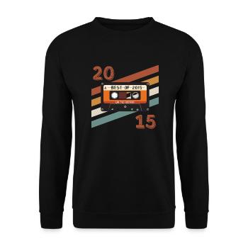 2015 retro vintage anniversary - Unisex Sweatshirt - black - Front - Alina (178cm) & Michal (187cm)