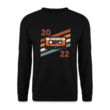 Retro-Vintage-Jubiläum 2022 - Unisex Pullover - Schwarz - Vorne - Alina (178cm) & Michal (187cm)