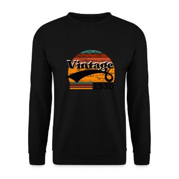 Vintage 1930 - Sweat-shirt Unisexe - noir - Devant - Alina (178cm) & Michal (187cm)