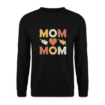 Mama - Muttertagsgeschenke - Unisex Pullover - Schwarz - Vorne - Alina (178cm) & Michal (187cm)