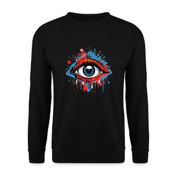 Urban Artificial Eye - Colour Explosion - Unisex Sweatshirt - black - Front - Alina (178cm) & Michal (187cm)