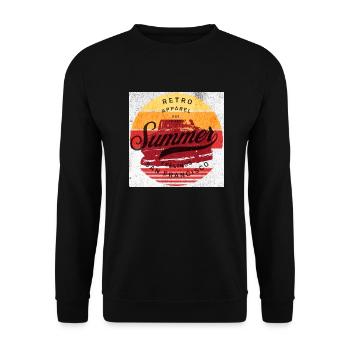 Retro Summer - Unisex Sweatshirt - black - Front - Alina (178cm) & Michal (187cm)