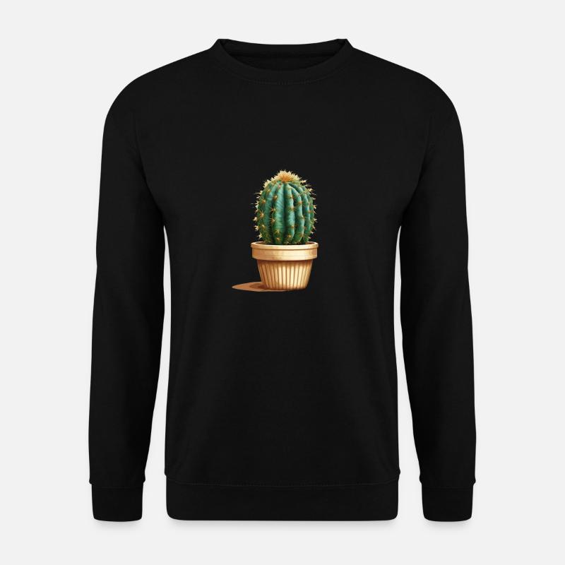 Kaktus im Topf - Unisex Pullover - Schwarz