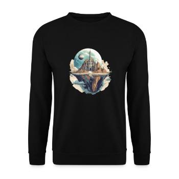 Futuristic life on planets - Unisex Sweatshirt - black - Front - Alina (178cm) & Michal (187cm)