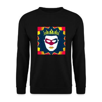 A006 - Unisex Pullover - Schwarz - Vorne - Alina (178cm) & Michal (187cm)