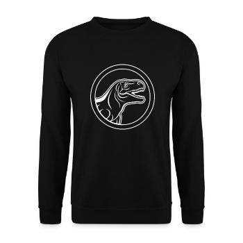 Dino Dinosaur Dinosaurs Paleontology - Unisex Sweatshirt - black - Front - Alina (178cm) & Michal (187cm)