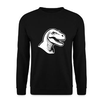 Dino Dinosaur Dinosaurs Paleontology - Unisex Sweatshirt - black - Front - Alina (178cm) & Michal (187cm)