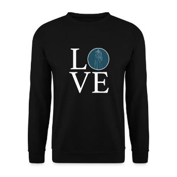 Love Borkum - Unisex Pullover - Schwarz - Vorne - Alina (178cm) & Michal (187cm)