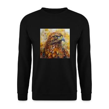 Modern & Colourful Eagle Wall Art by Bodhi - Unisex Sweatshirt - black - Front - Alina (178cm) & Michal (187cm)