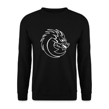 Dragon Dragon Fantasy Mythology - Unisex Sweatshirt - black - Front - Alina (178cm) & Michal (187cm)