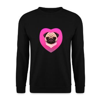 Hund Bulldogge Hunde Hundehalter Hundebesitzer - Unisex Pullover - Schwarz - Vorne - Alina (178cm) & Michal (187cm)