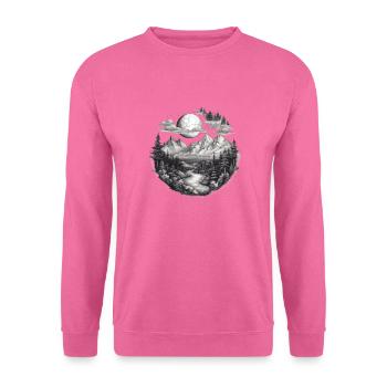 Nature Aventure Randonnée Camping Design - Sweat-shirt Unisexe - rose - Devant