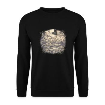 Nature Aventure Randonnée Camping Design - Sweat-shirt Unisexe - noir - Devant - Alina (178cm) & Michal (187cm)