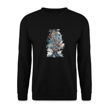 Bird watching Bird watchers Birds - Unisex Sweatshirt - black - Front - Alina (178cm) & Michal (187cm)