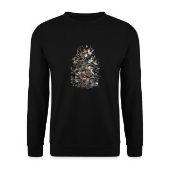 Bird Watching Bird Watchers Birds - Unisex Sweatshirt - black - Front - Alina (178cm) & Michal (187cm)