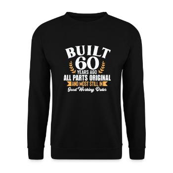 Built 60 Years Ago... - Unisex Pullover - Schwarz - Vorne - Alina (178cm) & Michal (187cm)