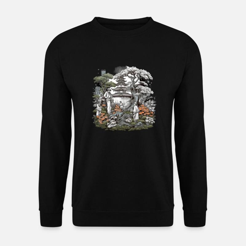 Bonsai - Japanischer Garten - Unisex Pullover - Schwarz