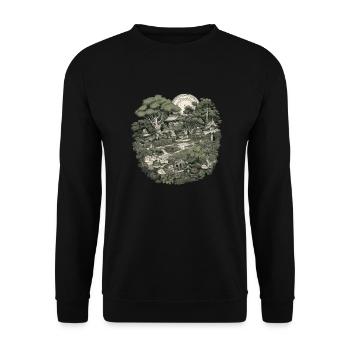 Bonsaï - Jardin Japonais - Sweat-shirt Unisexe - noir - Devant - Alina (178cm) & Michal (187cm)