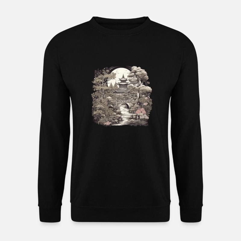 Bonsai - Japanischer Garten - Unisex Pullover - Schwarz