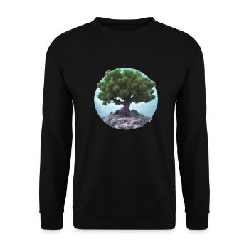 Arbre de Vie Méditation Yoga Arbre de Vie - Sweat-shirt Unisexe - noir - Devant - Alina (178cm) & Michal (187cm)