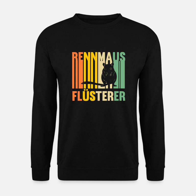 Maus Mäuse Rennmaus - Unisex Pullover - Schwarz