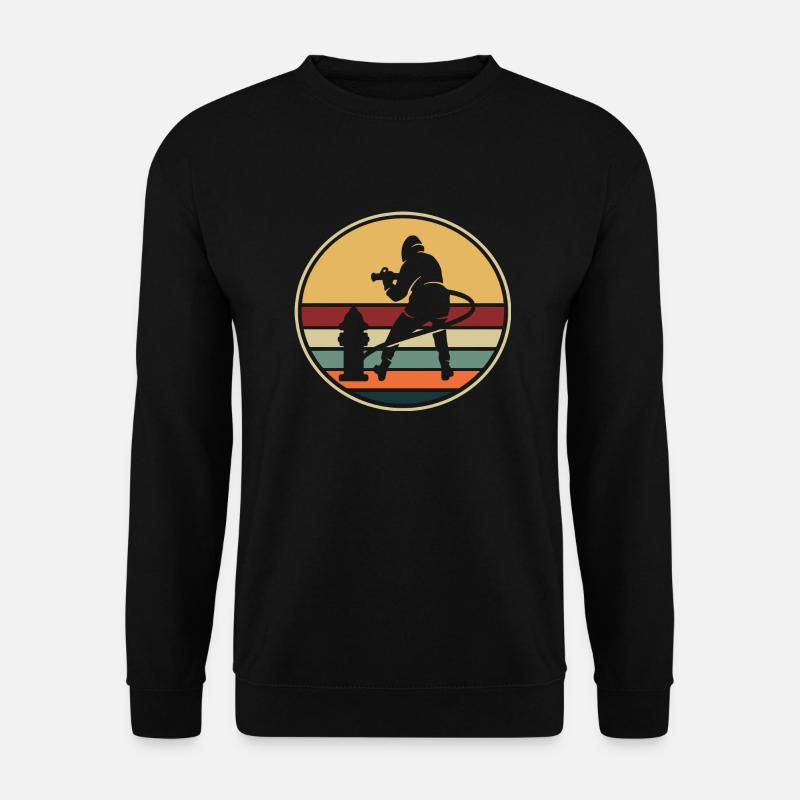 Feuerwehr Geschenk Feuerwehrmann - Unisex Pullover - Schwarz