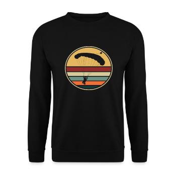 Skydiving Skydiving Retro - Unisex Sweatshirt - black - Front - Alina (178cm) & Michal (187cm)