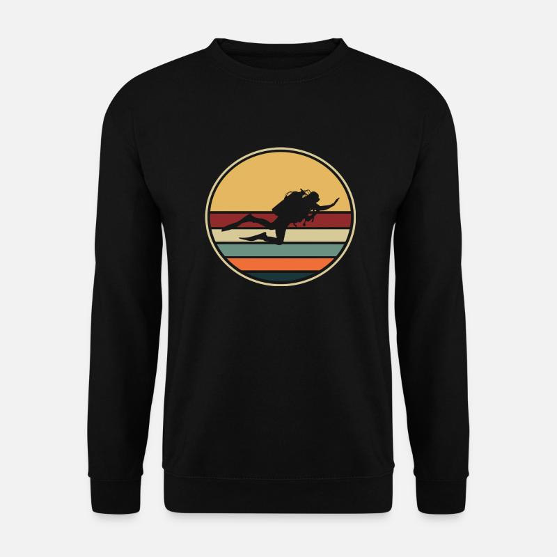 Diving Retro Diver - Unisex Sweatshirt - black