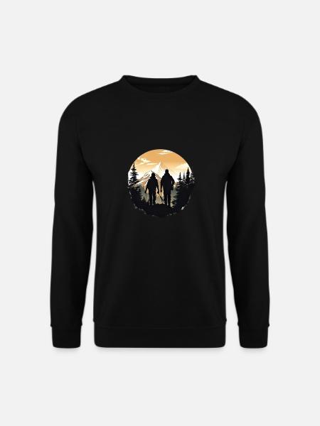 Hiking Mountains Trees Alps - Unisex Sweatshirt - black