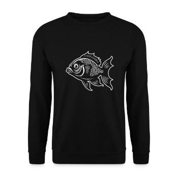 Pêche au poisson Pêche en mer - Sweat-shirt Unisexe - noir - Devant - Alina (178cm) & Michal (187cm)