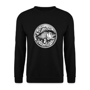 Pêche au poisson Pêche en mer - Sweat-shirt Unisexe - noir - Devant - Alina (178cm) & Michal (187cm)