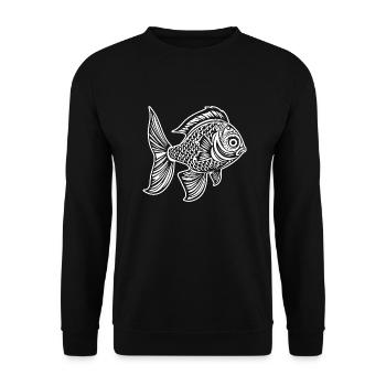 Pêche au poisson Pêche en mer - Sweat-shirt Unisexe - noir - Devant - Alina (178cm) & Michal (187cm)