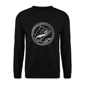 Pêche au poisson Pêche en mer - Sweat-shirt Unisexe - noir - Devant - Alina (178cm) & Michal (187cm)