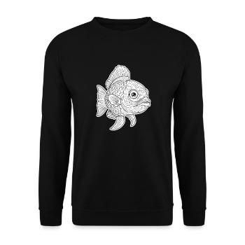 Pêche au poisson Pêche en mer - Sweat-shirt Unisexe - noir - Devant - Alina (178cm) & Michal (187cm)
