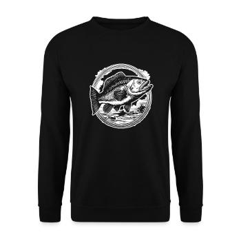 Pêche au poisson Pêche en mer - Sweat-shirt Unisexe - noir - Devant - Alina (178cm) & Michal (187cm)