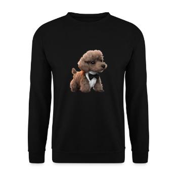 Caniche Dog Propriétaire Caniche Chiot Chiot Chien Amour Chien Amour Chien Amour - Sweat-shirt Unisexe - noir - Devant - Alina (178cm) & Michal (187cm)