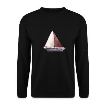 Sailing Sailboat Sailing Sailing Sailing Ship - Unisex Sweatshirt - black - Front - Alina (178cm) & Michal (187cm)