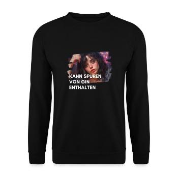 Kann Spuren von Gin enthalten-1 - Unisex Pullover - Schwarz - Vorne - Alina (178cm) & Michal (187cm)