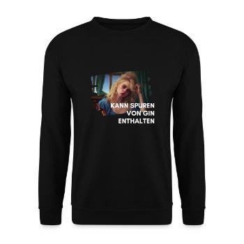 Kann Spuren von Gin enthalten-2 - Unisex Pullover - Schwarz - Vorne - Alina (178cm) & Michal (187cm)