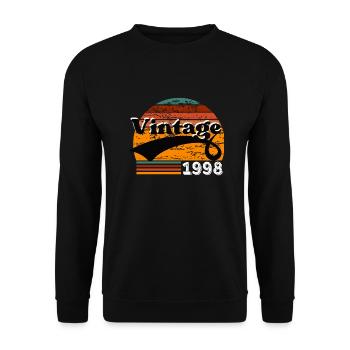 Jahrgang 1998 - Unisex Pullover - Schwarz - Vorne - Alina (178cm) & Michal (187cm)